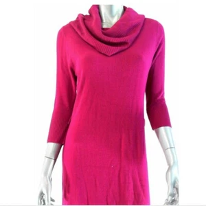 NY Collection Women Sweater Knit Dress PM Petite Pink Pullover - Picture 1 of 3
