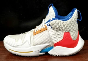 Nike (GS) Air Jordan Why Not Zer0.2 'OKC Home' AO6218-100 Sneakers Size 7Y - Picture 1 of 13