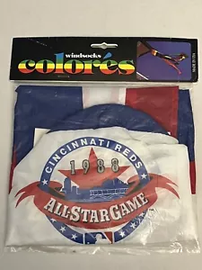 Vintage 1988 MLB All Star Game Cincinnati Reds Riverfront Stadium Windsocks Rare - Picture 1 of 7