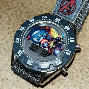 Digital Watch 39mm for Avengers Disney Marvel Sport Gray Nylon Strap AVG2AD343 - Picture 1 of 11