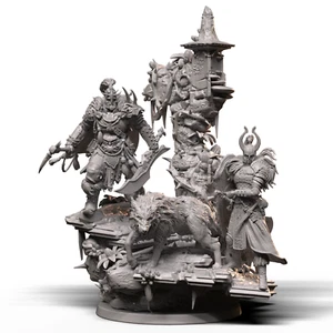 3D Printing Resin Figure Exhibition Diorama Nordic Warriors - Picture 1 of 1
