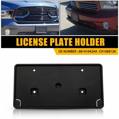 Suporte de placa de matrícula para parachoque dianteiro suporte de quadro para 2013-2018 Dodge Ram 1500 - Imagem 1 de 4