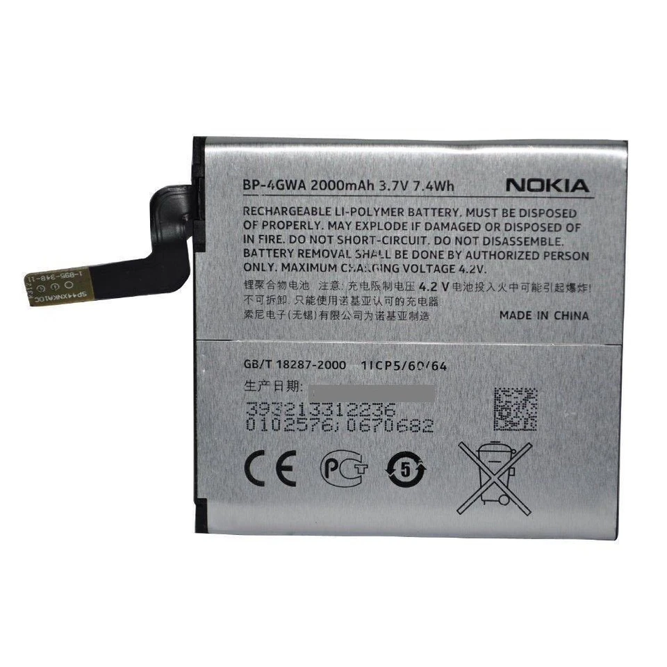 New Genuine Nokia Original Battery BP-4GWA For Lumia 720 625 2000mAh Replacement - Image 1 of 1