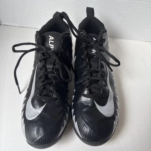 Nike Boys 5.5Y Alpha Menace Shark Football Cleats Black 880129-001 Lace Up Shoes - Picture 1 of 14
