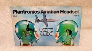 Vintage MS50 Starset Plantronics Aviation Headset Users Guide Manual Booklet - Picture 1 of 15