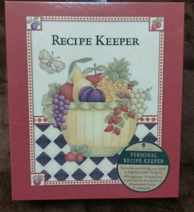 Vtg New Seasons Recipe Keeper Divider Tabs Organizer Binder Fruit Basket Cooking - Picture 1 of 10