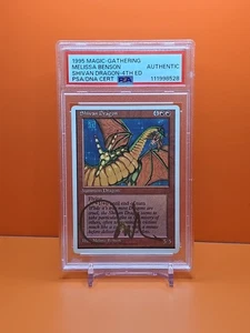 1995 MAGIC The Gathering SHIVAN DRAGON 4TH ED PSA/DNA CERTIFIED MELISSA BENSON - Picture 1 of 3