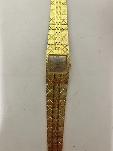 Vintage Geneva 18K Electroplated Antimagnetic Dress Watch mit Diamanten - Bild 1 von 8