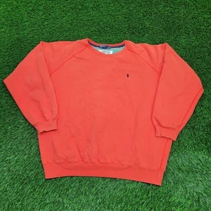 Vintage 90s Ralph-Lauren Sweatshirt XL 27x27 Baggy Orange - Picture 1 of 13