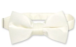 Corbata de moño Vesuvio Napoli para niños color crema liso para jóvenes - Imagen 1 de 1