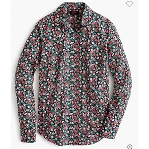 J Crew Slim perfect shirt in Liberty® Sarah floral Navy Poppy Sz 2 - Picture 1 of 5