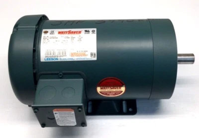 Leeson 121929.00 WattSaver Electric Motor 3HP 3PH 3490RPM 145TC Fr C145T34FK43B - Image 1 of 4