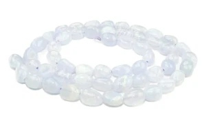 😏 Chalcedon Perlen rundlich ovale Nuggets ca. 8 - 10mm Edelsteinperlen Strang😉 - Picture 1 of 1