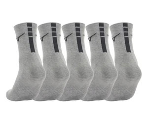 Calcetines Mizuno Cojín Medio Crew 5 Pares Unisex Ropa Deportiva Calcetín Informal Gris Nuevo con Etiquetas - Imagen 1 de 2