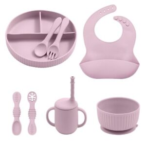 Dishes Baby Newborn Feeding Set Disehes Plate With Sucker Cup Spoon Baby Sutff