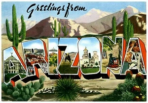Greetings From Arizona Fridge Magnet - Picture 1 of 1