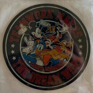 Disney Cast Member Team Work Makes the Dream Work Mickey Donald Goofy Car Magnet - Picture 1 of 3