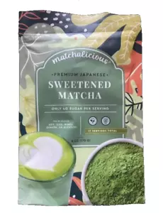 MATCHA Matchalicious Premium Japanese Sweetened GreenTeaPowder 6 oz~17 Servings - Picture 1 of 1