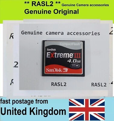 4 GB CF Compact Flash Memory Card For Digital Camera Canon, Nikon, Olympus, SONY - Image 1 of 4