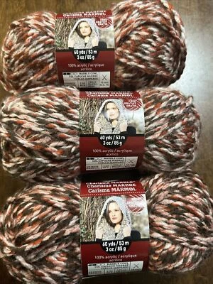 3 Yarn Charisma Marble Brown Sugar Bulky Loops & Threads  3oz each 60 yards Each - Image 1 of 2