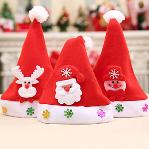 Weihnachtsmütze LED Nikolausmütze Weihnachtsmann Mütze Rot Blinkend Party Hut