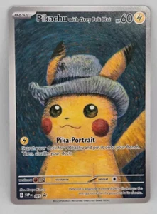 Pikachu Van Gogh Pika Portrait Gray Hat Custom Fan Art Paper Card for Display - Picture 1 of 1