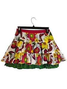 DESIGUAL Girls Skirt Size 11-12 Colorful Floral Dragonfly Reversible A-Line - Picture 1 of 6