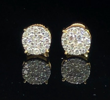 10K Yellow Gold with 0.85CT Natural Diamonds- Round  Cut Earrings AL11