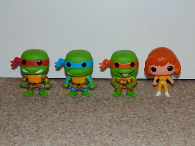 Funko Pop! Vinyl TMNT Ninja Turtles Lot of 4 Figures April O'Neil Raphael More Foto 1 de 4