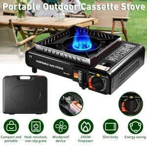 2900W Estufa estufas de gas portátil Cortaviento para cocina BBQ acampar butano - Imagen 1 de 18