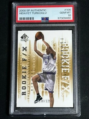 2000 SP Authentic Hidayet Hedo Turkoglu Rookie RC #106 PSA 10 GEM MINT LOW POP - Image 1 of 2