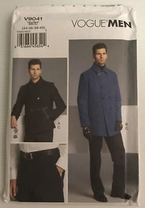 Vogue V9041 Sewing Pattern Men's Double Breasted Jacket & Pants Sizes: MUU 34-40 - Picture 1 of 6