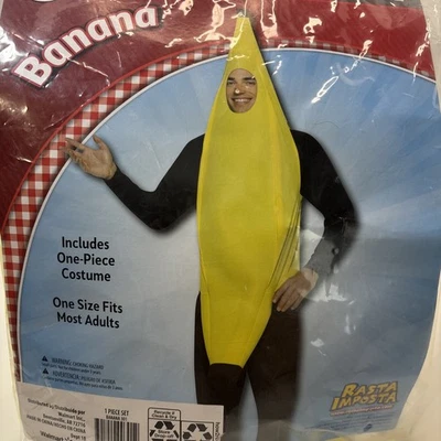 Disfraz de Plátano Adulto Comida Fruta Amarilla Halloween Rasta Imposta Talla Única Foto 1 de 3