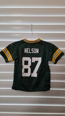 Jordy Nelson 青少年中号绿湾包装工队官方 NFL 授权球衣 — 第 1/3 张图片