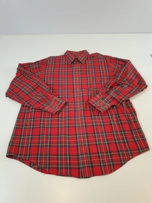 Viyella Shirt Mens Extra Large Red Plaid Button Down Wool Blend Classic Casual - Image 1 of 4