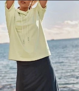 J Jill Fit Hoodie Short Sleeve Green Large Women’s Sweater - Picture 1 of 5