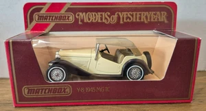 Y 8 1945 MG TC zweifarbig Models of Yesteryear Matchbox in J Box helles Dach - Bild 1 von 2