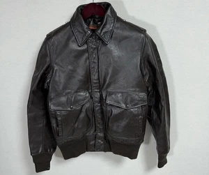 Chaqueta de vuelo de cuero vintage Schott Made in USA A2 36 - Imagen 1 de 6