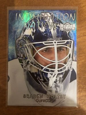 20/21 UD Metal Universe Intimidation Nation Braden Holtby IN-15 Canucks - Image 1 of 2