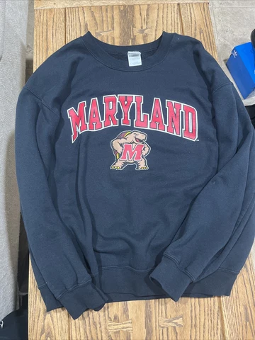 Maryland University Terps Sweatshirt - EUC!!! size large black color Cover