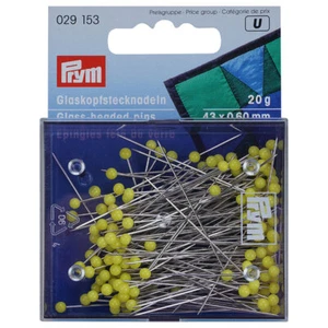 PRYM Glaskopf Stecknadeln Lang gelb / 20g. - Bild 1 von 1