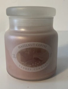 Yankee Candle Hazelnut Coffee 7.5 Oz Frosted Glass Discontinued - Picture 1 of 5