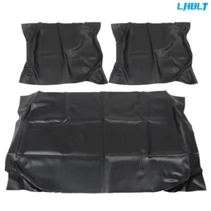 Cubierta de asiento delantero de cuero negro LABLT para carro de golf Club Car DS 1982-2000,5 PU - Imagen 1 de 8
