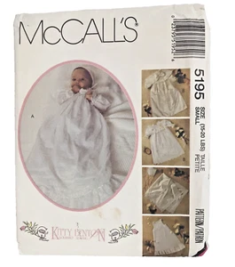 Taufkleid Schlupfmantel Cape Haube UNGESCHNITTEN Schnittmuster McCall's 5195 Small - Bild 1 von 6