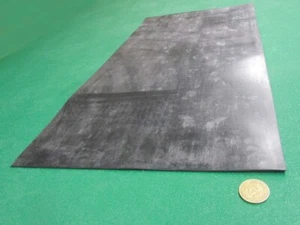 Buna Rubber Sheet, SBR, Black, 1/16" x 12" W x 24" L, 75A, 700 PSI, 3 Units - Picture 1 of 6