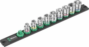 Wera 005430 Magnetic Socket Rail B4 9pce 3/8"Dr 8-19mm Zyklop Socket Set - Picture 1 of 3