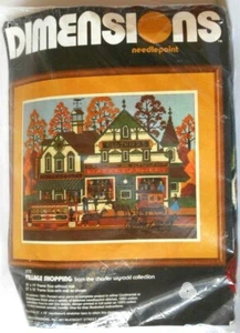 #2172 KIT DE AGUJAS DIMENSIONES VINTAGE CHARLES WYSOCKI ""VILLAGE SHOPPING"" ¡NUEVO EN PAQUETE! - Imagen 1 de 3