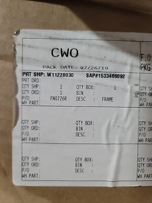 KITCHENAID REFRIGERATOR SHELF FRAME PART# W11228030 - Image 1 of 4