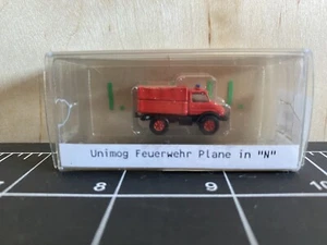 IMU N - 12075 - Unimog 406 Fire Truck with flatbed/tarpaulin - 1:160/N - Picture 1 of 6