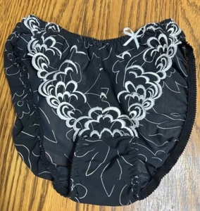Bikini metálico vintage Oscar De La Renta nailon poliéster encaje bragas talla M - Imagen 1 de 3